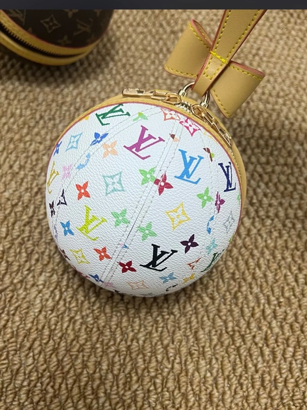 💙 Louis. Vuitton. Vibrant L. E. Multicolored Koro Koro. Clutch Wristlet Ball Bag